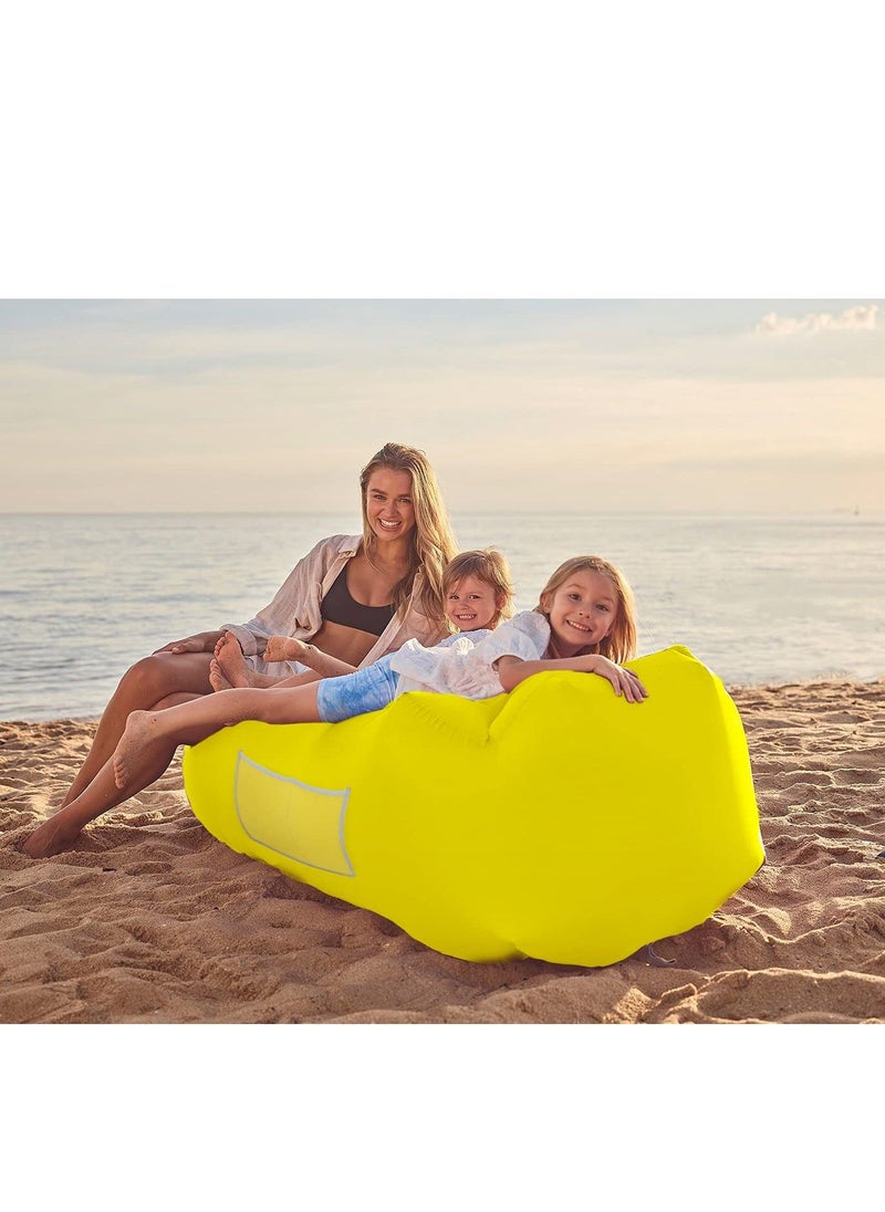 SYOSI - Inflatable Sofa -190 * 90cm Anti Leakage Inflatable Couch, 330 Lbs Capacity Portable Camping Sofa with Carry Bag for Camping Outdoor Beach/ Backyard/ Pool, Upgraded Air Chair with Portable Bag - Image 1
