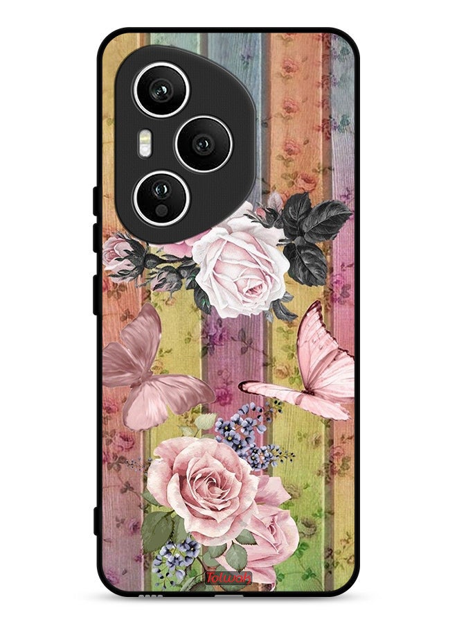 Tolwak Honor 400 Pro Protective Case Cover Peach Butterflies And Roses - Image 1
