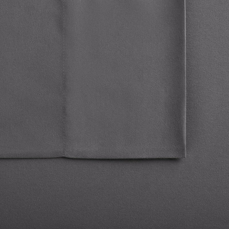 Serta Simply Clean Super Soft Hypoallergenic Stain Resistant Deep Pocket 3 Pieces Solid Bed Sheet Set, Twin XL, Grey - Image 5