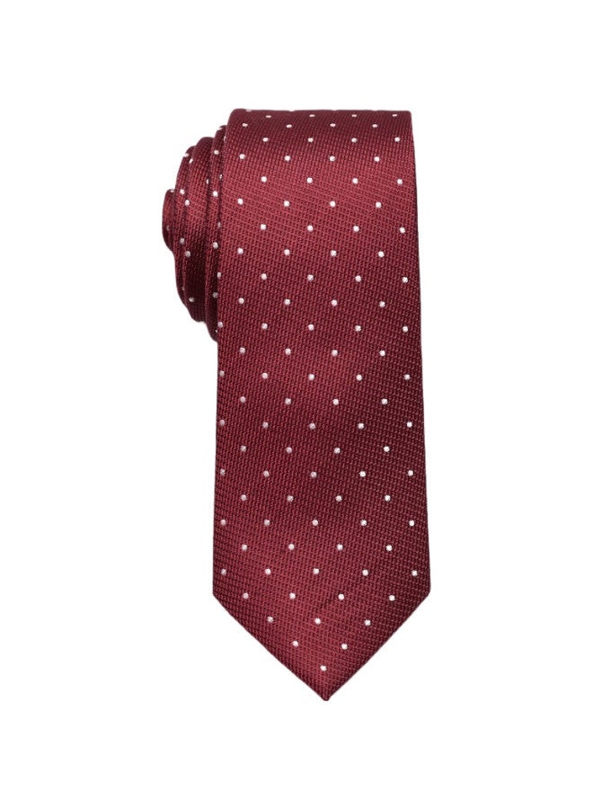 NORTHROP MARTIN Norse Martin High-End Silk Red Tie Men'S Business Formal Wedding Groom Hand-Drawn Polka Dot 7Cm Gift Box Packed - Image 3