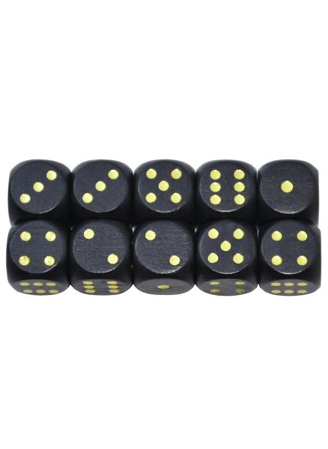 Set Of 10 16Mm Six Sided D6 Round Wooden Dice Set (Black) - pzsku/Z767B1739D017ECDA2186Z/45/_/1734347786/daac8a8b-5ea1-4374-bf35-c16a1ad02a62