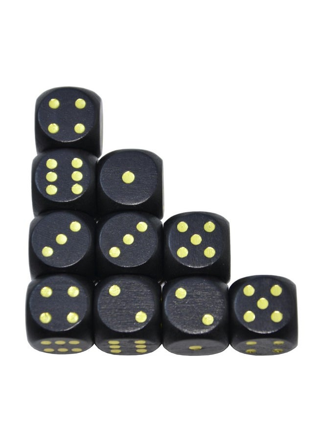 Set Of 10 16Mm Six Sided D6 Round Wooden Dice Set (Black) - pzsku/Z767B1739D017ECDA2186Z/45/_/1734347789/d225fbf5-37e6-49df-b028-b1ae5e1f17d0