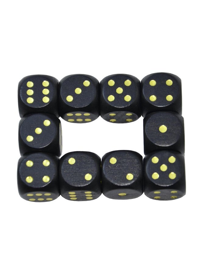 Set Of 10 16Mm Six Sided D6 Round Wooden Dice Set (Black) - pzsku/Z767B1739D017ECDA2186Z/45/_/1734347794/874a725a-08f1-493a-a346-3b778a8acddc