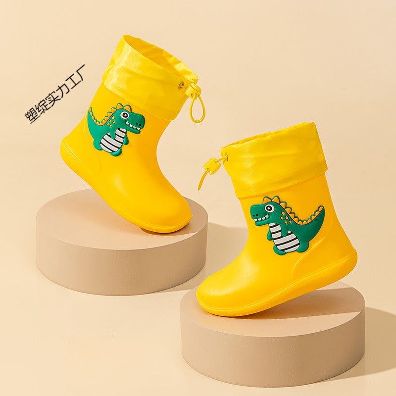 Children'S Rain Boots, Boys' Waterproof Rain Boots, Girls' Baby Lightweight Non-Slip Water Boots, Kidsren'S Toddler Dinosaur Rain Boots - Image 3