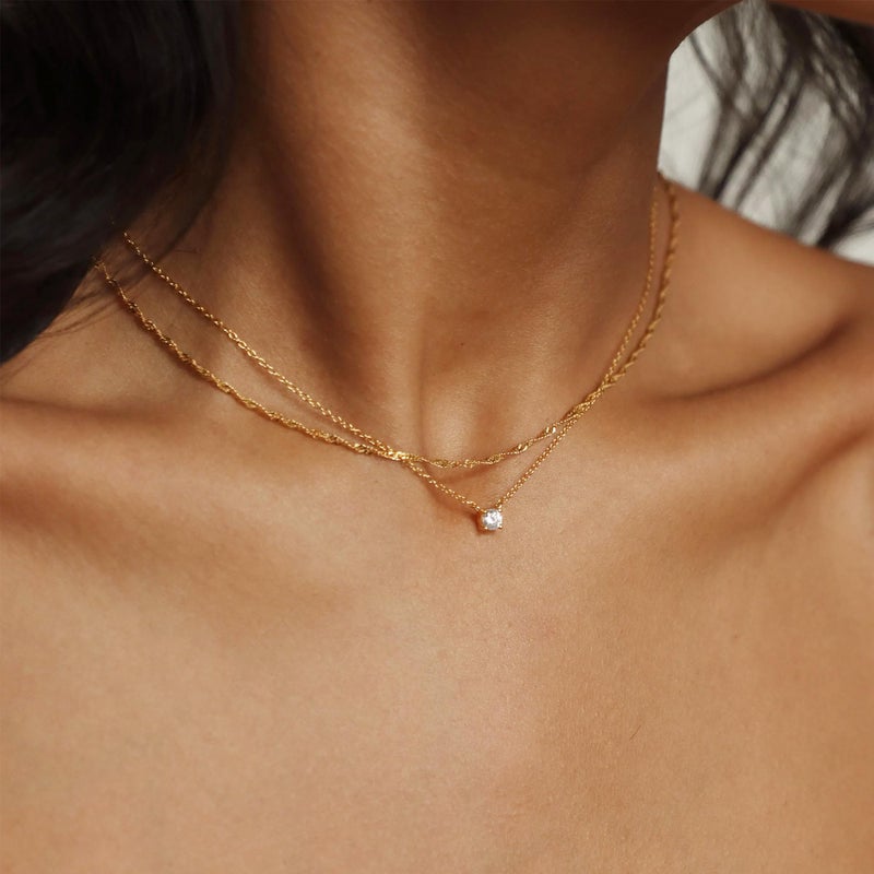 BAYLAY Gold Chain for Women - 18K Gold Plated Chain Necklace Woman Dainty Gold Necklace for Women Non Tarnish Gold Necklace Gold Jewelry Gifts Size 16 inch - Image 3