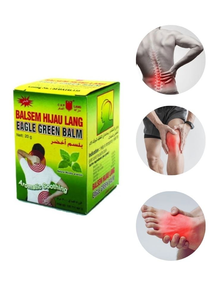 Eagle Green Balm Balsem Hijau Lang – Pain Relief for Back, Joints & Muscles – 20g - Image 1
