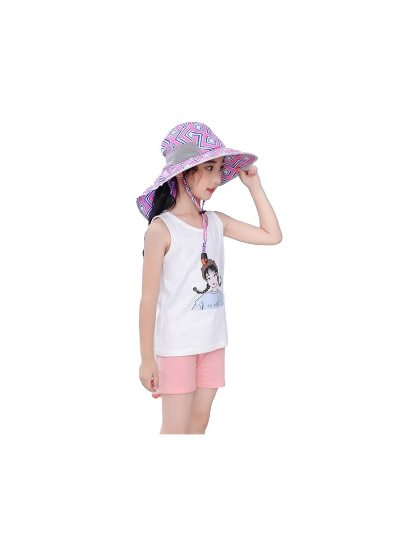 NENOUSH Bucket Hat For Girls-Kids Bucket Hat-Sun Protection Hat-Perfect For Beach-Pool-Travel-Hiking And Camping-Sun Hat For Girls - Image 2