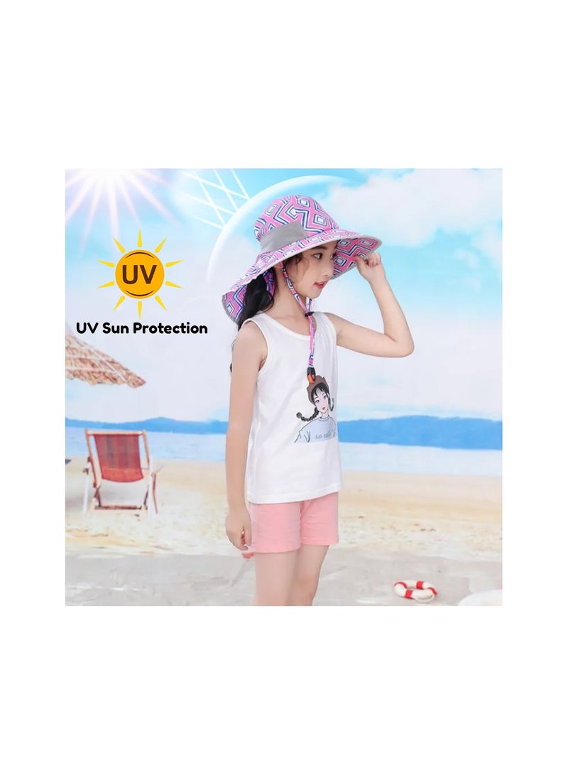 NENOUSH Bucket Hat For Girls-Kids Bucket Hat-Sun Protection Hat-Perfect For Beach-Pool-Travel-Hiking And Camping-Sun Hat For Girls - Image 3