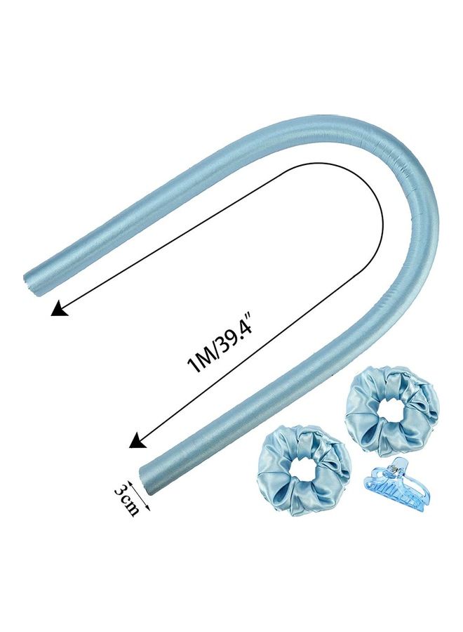 NIBEMINENT Heatless Curling Rod Headband Blue - Image 2