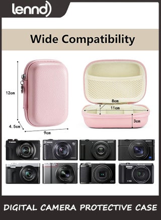 Digital Camera Case for CAMKORY, KODAK PIXPRO FZ45/FZ55, Canon IXUS 285 HS, Lecran, Small Travel Compact Camera Holder with Mesh Pocket for Accessories SD Card - view 3