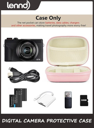 Digital Camera Case for CAMKORY, KODAK PIXPRO FZ45/FZ55, Canon IXUS 285 HS, Lecran, Small Travel Compact Camera Holder with Mesh Pocket for Accessories SD Card - view 2