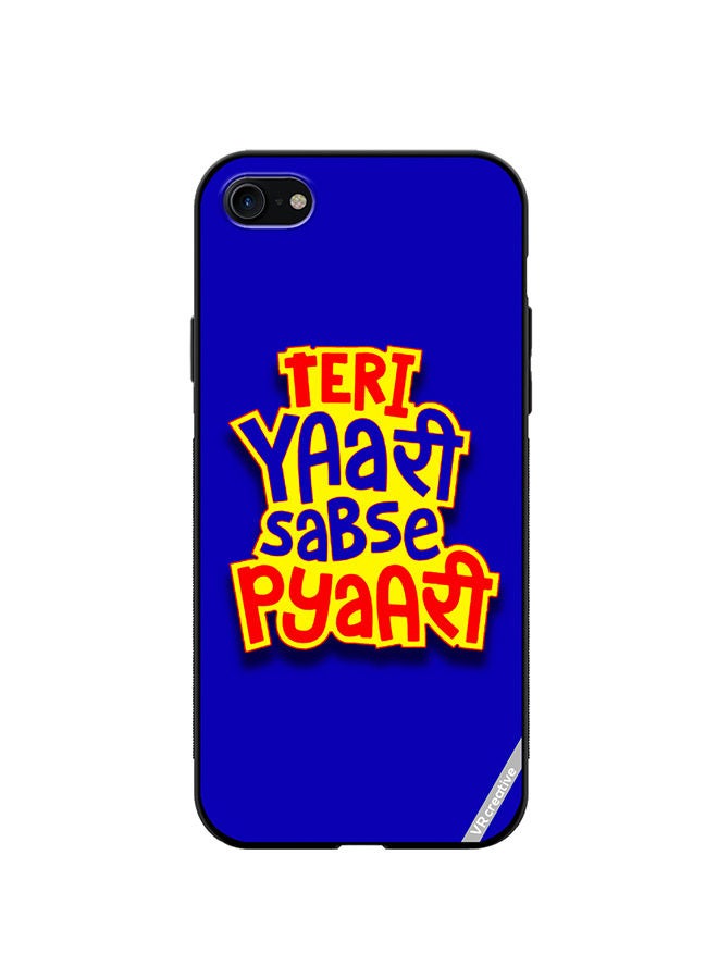 VR CREATIVE Protective Case Cover For Apple iPhone SE (2022) Teri Yaari Sabse Pyaari Hindi Quots Design Multicolour - Image 1