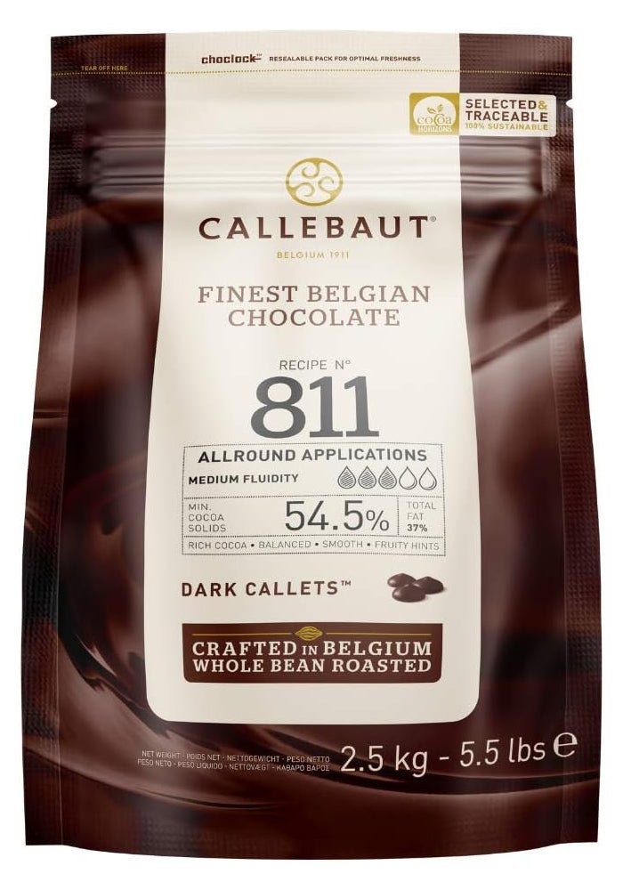 Callebaut Belgian Dark Chocolate Callets 54.5% - Image 1