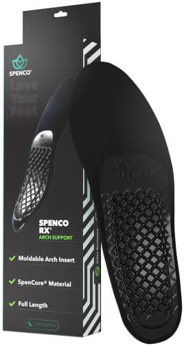 Spenco Spenco RX Orthotic Arch Support Insoles FullLength Moldable Arch Inserts with Shock Absorption HeeltoToe Comfort Odor Control and Custom Fit For Casual Athletic and Boot Use UK Gre 56  - Image 1