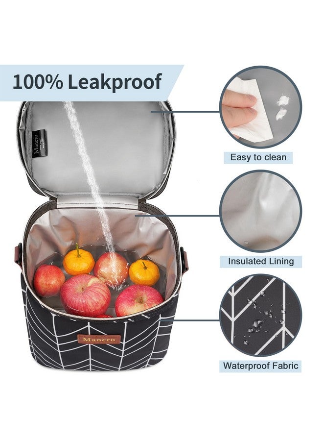 Mancro Mancro Breastmilk Cooler Bag Travel, Insulated Baby Bottle Bag with Ice Pack, Fits 4 Baby Bottles Up to 9 Ounce,Leak-Proof & Durable, Black Wave - Image 4