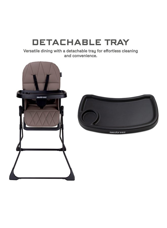 neobreez CRIS Ultra Compact Lightweight Foldable Baby High Chair|Quick and Easy Fold HighChair|Removable and Adjustable Foot Tray| 5-point Safety Harness|Toddler Portable Baby Feeding Chair For Travel(5kg)  - Image 3