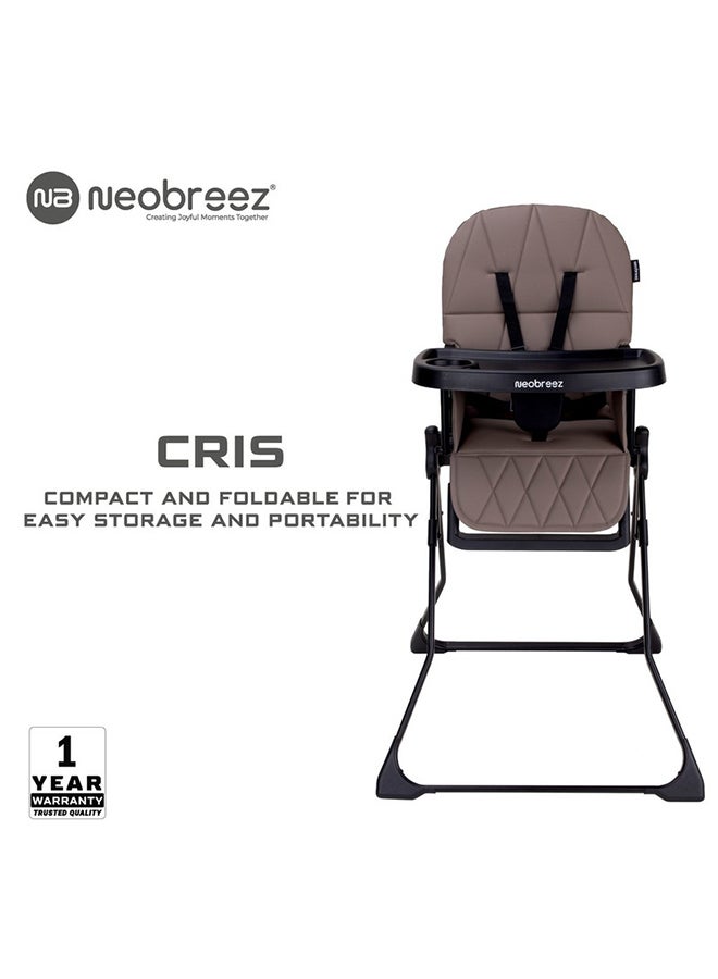 neobreez CRIS Ultra Compact Lightweight Foldable Baby High Chair|Quick and Easy Fold HighChair|Removable and Adjustable Foot Tray| 5-point Safety Harness|Toddler Portable Baby Feeding Chair For Travel(5kg)  - Image 5