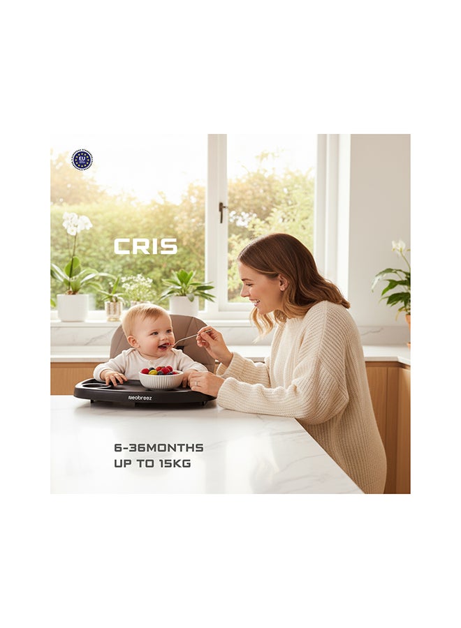 neobreez CRIS Ultra Compact Lightweight Foldable Baby High Chair|Quick and Easy Fold HighChair|Removable and Adjustable Foot Tray| 5-point Safety Harness|Toddler Portable Baby Feeding Chair For Travel(5kg) - Image 2