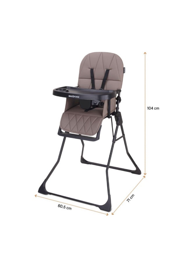neobreez CRIS Ultra Compact Lightweight Foldable Baby High Chair|Quick and Easy Fold HighChair|Removable and Adjustable Foot Tray| 5-point Safety Harness|Toddler Portable Baby Feeding Chair For Travel(5kg) - Image 3