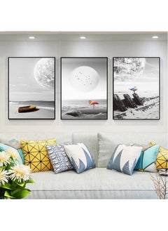 FASHION HOME 3PCS Wall Art Bright Style Minimalist Decor Modern Abstract Canvas Prints Poster Picture Framed Paintings Decorations  - Image 5