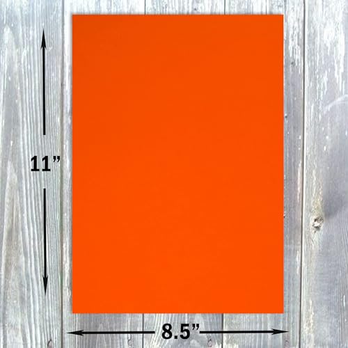 Hamilco Colored Cardstock Scrapbook Paper 8.5" x 11" Fire Orange Color Card Stock Paper 50 Pack - Image 2