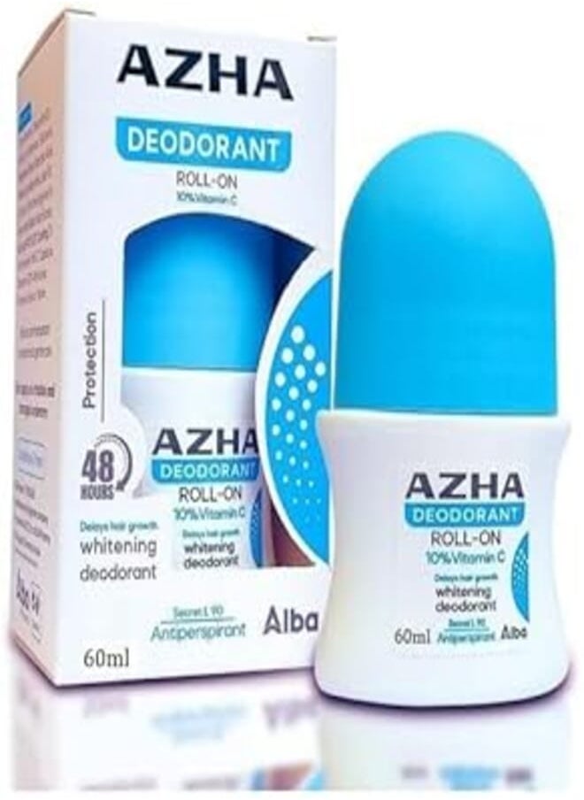 AZHA Azha Roll-On Whitening Deodorant Delays Hair Growth Secret 60ml 