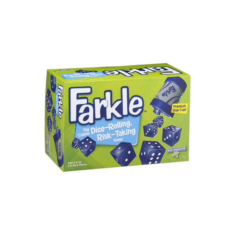 PlayMonster Farkle Classic Dice Game â€“ Premium Kids Games, Dice Games, Family Games, Travel Games, Adult Games, Board Games, Dice Cup, Dice Set, Farkle Score Sheets Included, Ages 8+ - Image 1