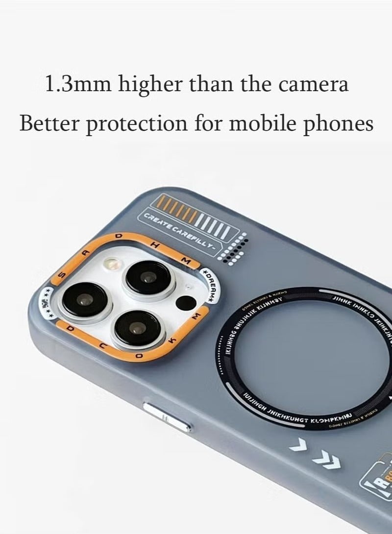 Magnetic for iPhone 15 Pro Case [Compatible with Magsafe ] Slim Protective Translucent Matte iPhone 15 Pro Phone Case 6.1 inch, Dark Grey - Image 3