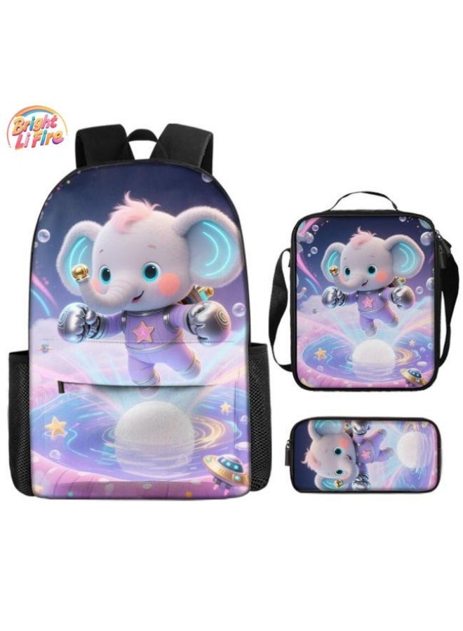 Bright Li Fire Backpacks + handbags + stationery bags | Back-to-school season/festival gifts | Cartoon bag three-piece set, easy to deal with various occasions (available for students, children, friends outings, mountain climbing, school, etc.) - 105 - Image 1