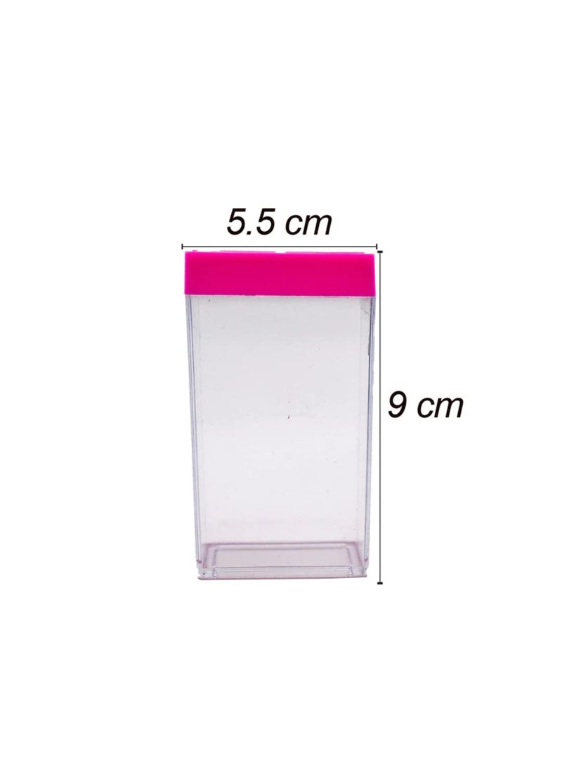 Suzec Mini Spice Jar 6 Pcs Set Easy Flow Storage Idle for Kitchen Storage Box Container Color May Vary Plastic