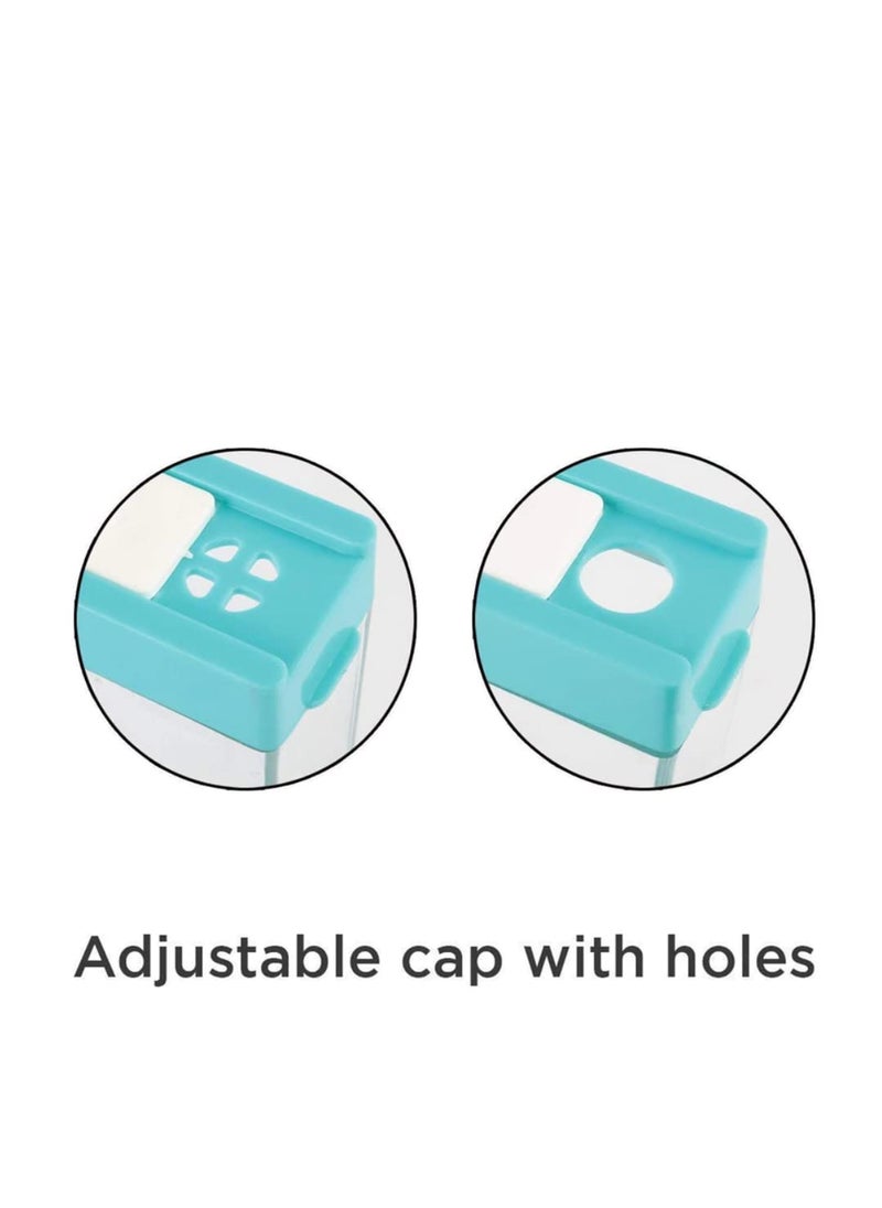 Suzec Mini Spice Jar 6 Pcs Set Easy Flow Storage Idle for Kitchen Storage Box Container Color May Vary Plastic