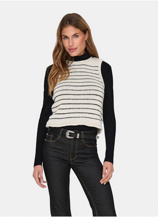 ONLY Onlbeli Life Sl O-Neck Top Ex Knt  - Image 3
