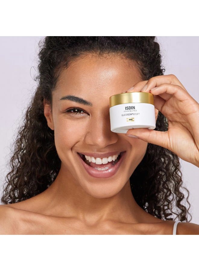 ISDIN كريم تقشير الوجه جليكوسيدين 8 مع حمض الجليكوليك، 1.76 أونصة - Image 2