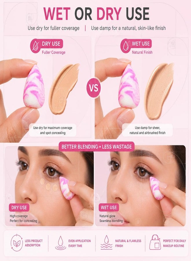 Micro Mini Makeup Sponge Puff | Pack of 10 | Finger Puff Beauty Blenders for Concealer, Foundation & Under Eye Makeup, Soft Mini Beauty Sponges for Precise Blending - Image 4