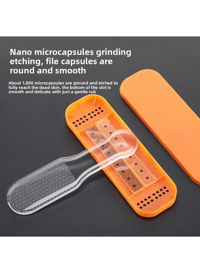 Orange Nano Glass Foot Washboard Pedicure Tool Dead Skin Remover 1000 Microcapsules - Image 2