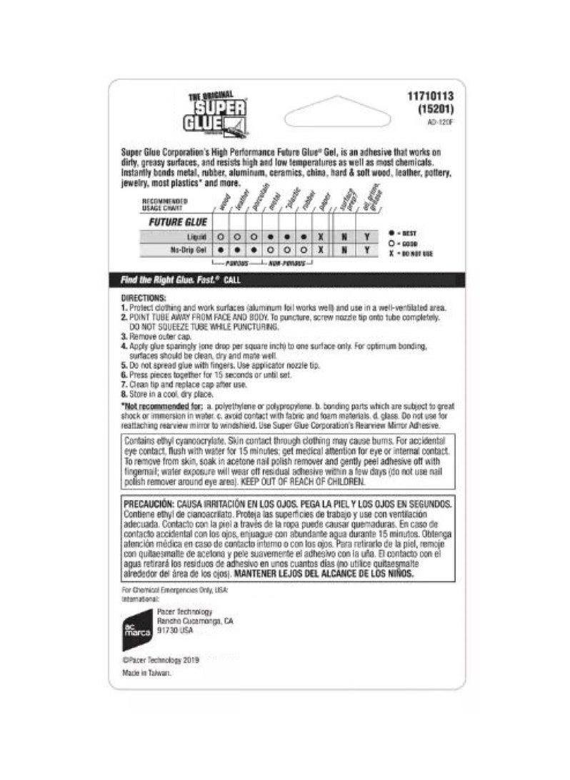 Super Glue - Future Glue Gel 2G x 2 - Image 1