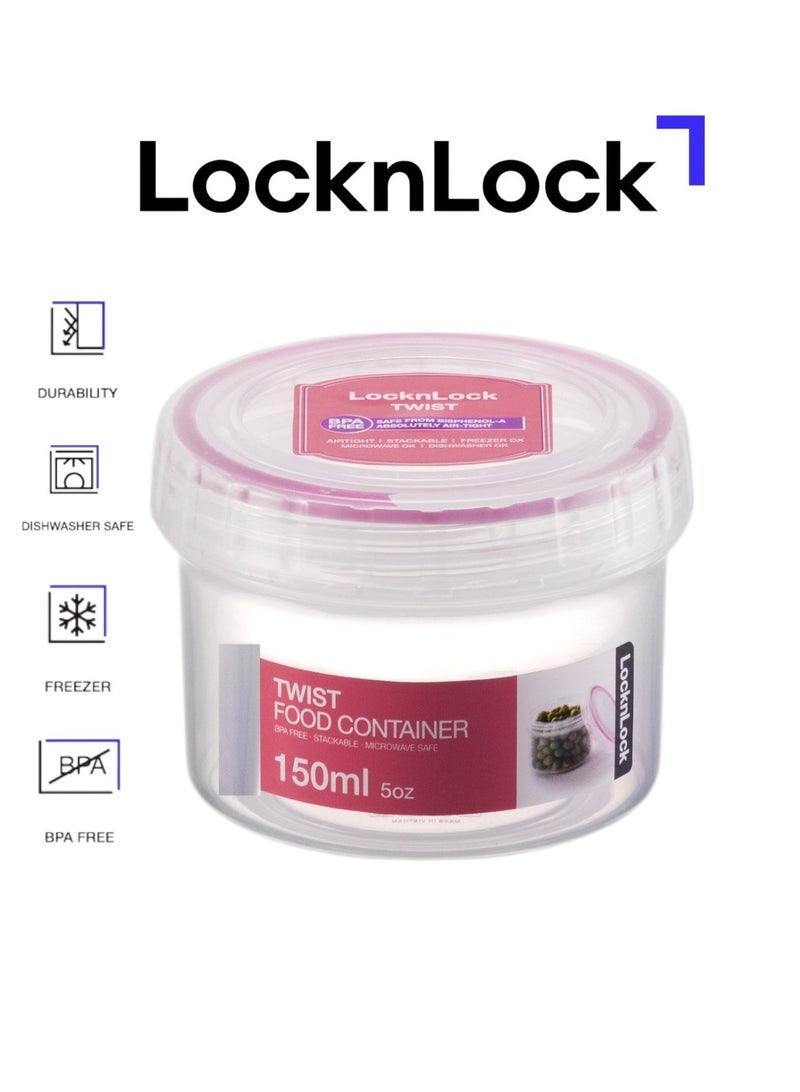 حاوية طعام لوك لوك تويست سعة 150 مل - خالية من مادة BPA، محكمة الغلق، آمنة للاستخدام في الفريزر وغسالة الأطباق للتخزين متعدد الاستخدامات