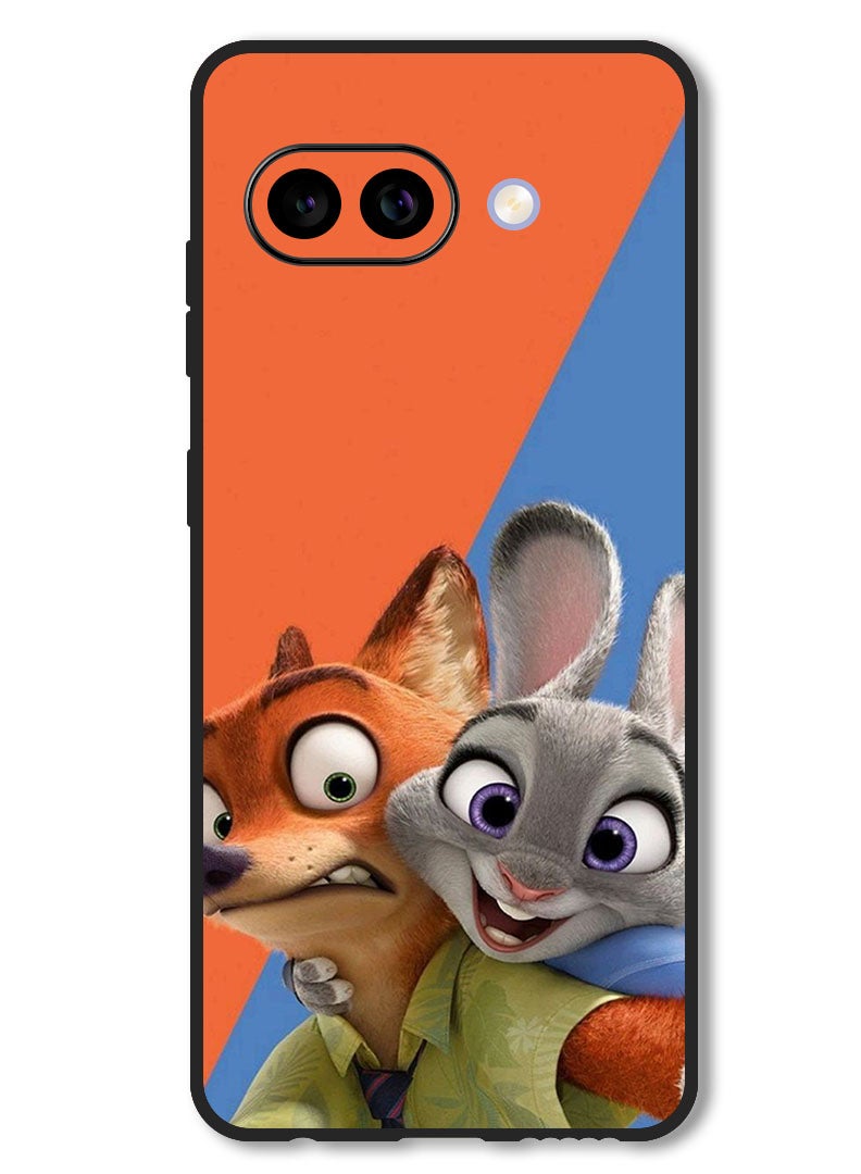 Theodor Case Compatible with Google Pixel 9A Protection Shockproof Bumper Cover zootopia - Image 1