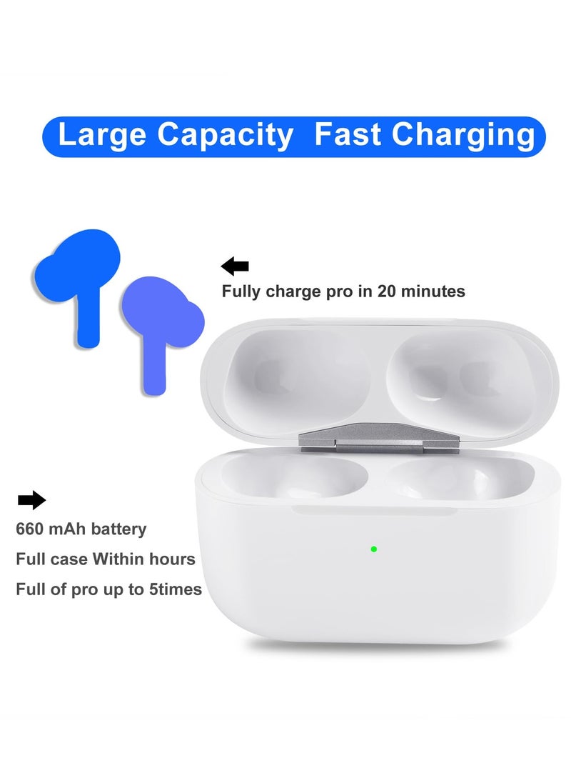 VICTGOAL - Upgraded Wireless Charging Case Replacement for airPod Pro 1st/2nd Generation Charging Case,Compatible AirPod pro charger with Bluetooth Pairing & Sync Button,No Earbuds,(White) - Image 1