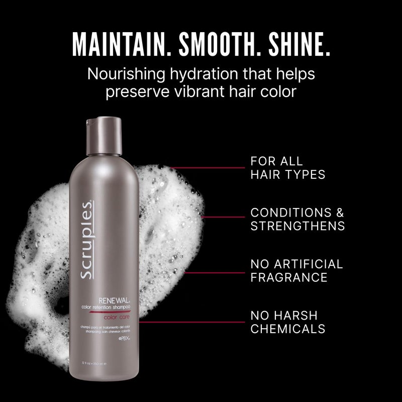 Scruples Color Renewal Gentle Shampoo - Maintain Hair Health Without Stripping Color - Established, Trusted Formulas for Ultimate Hair Shine (12 oz) - Image 4
