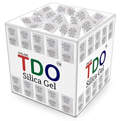 TDO Silica Gel Packets 250 pcs (Each 1 Gram) For Moisture absorbents Dehumidifier Silica Gel Bags for Moisture Room, Cupboard, Kitchen, Shoe,Wardrobe, Car,Camera, Lenses White - Image 1