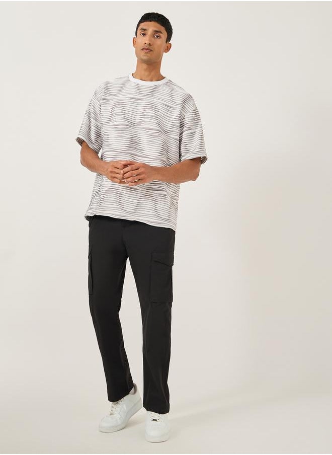 Fort Collins Mid Rise Straight Fit Track Pant with Drawstring by Styli  - Image 2