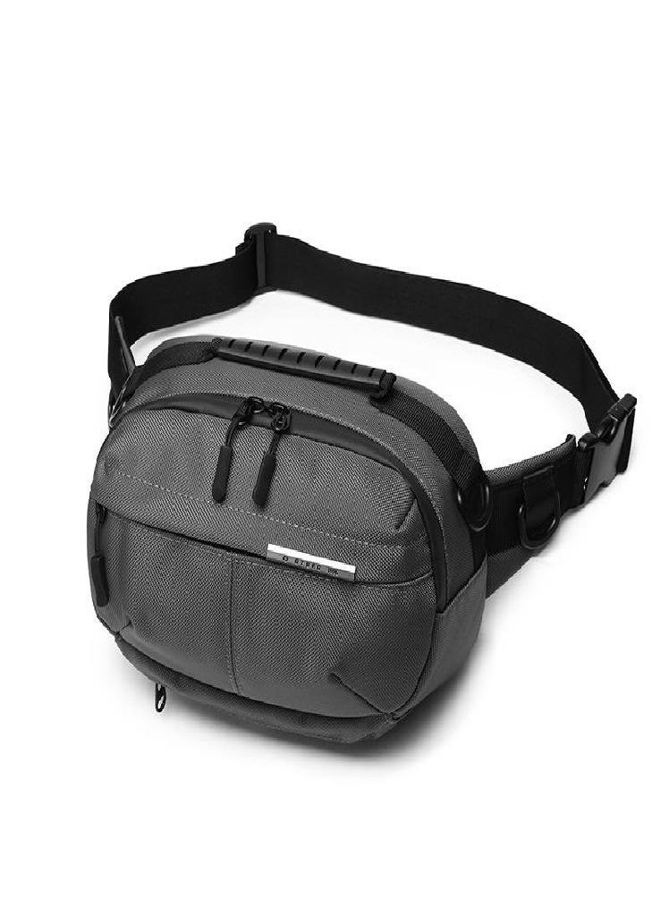 Eckek - OZUKO New Waist Bag Outdoor Large Capacity Men's Satchel Sports Leisure Multifunctional Chest Bag Waist Bag - Image 1