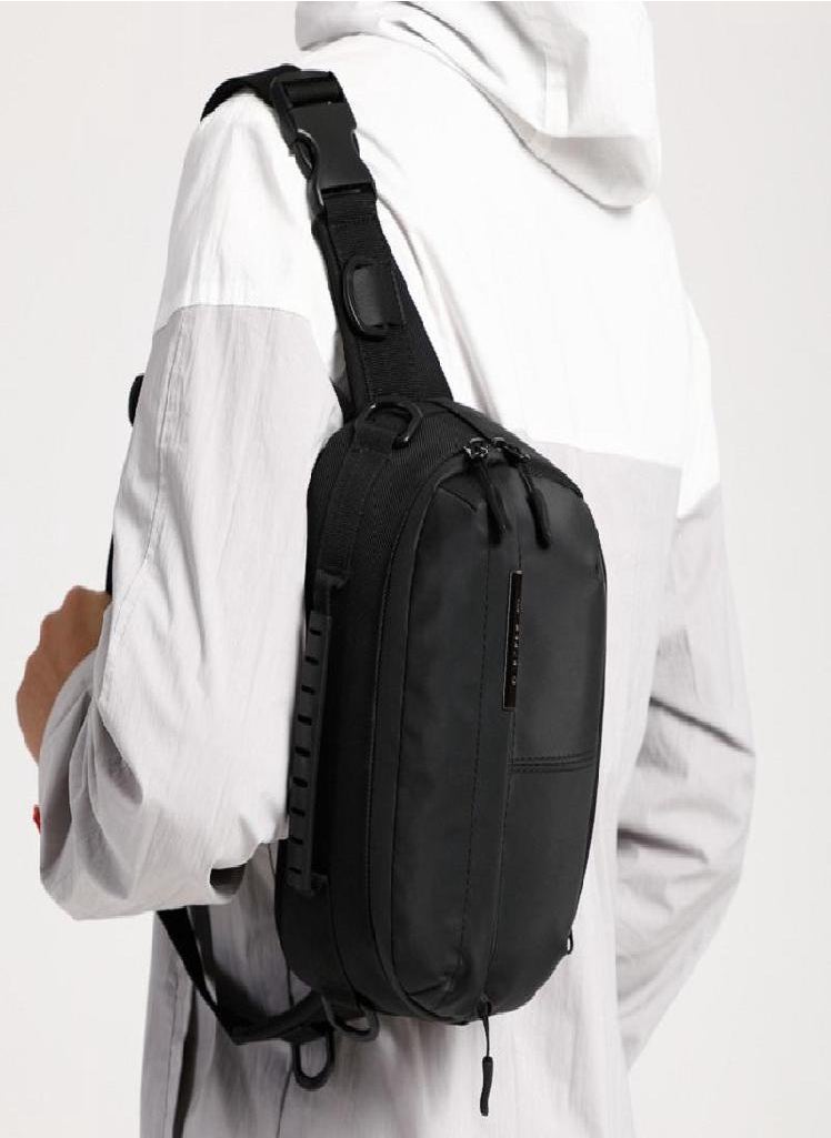 Eckek - OZUKO New Waist Bag Outdoor Large Capacity Men's Satchel Sports Leisure Multifunctional Chest Bag Waist Bag - Image 1