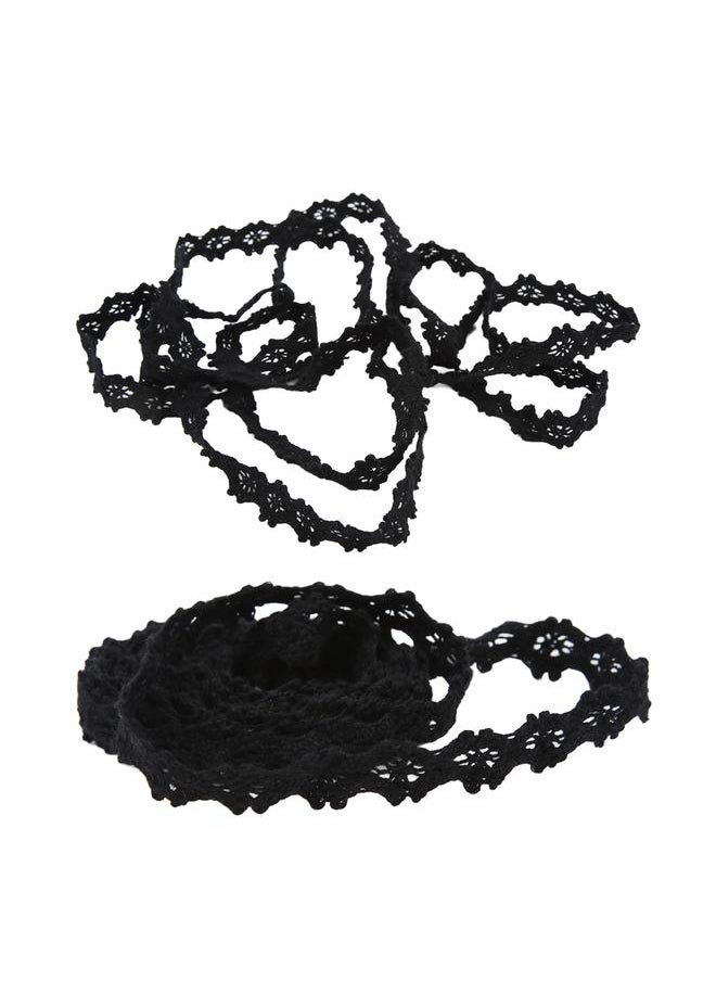 Thoraya Lace Ribbon Cotton Thread 20 Yards Black Decorative Accessories for DIY Clothing Gift Decoration  - Image 2