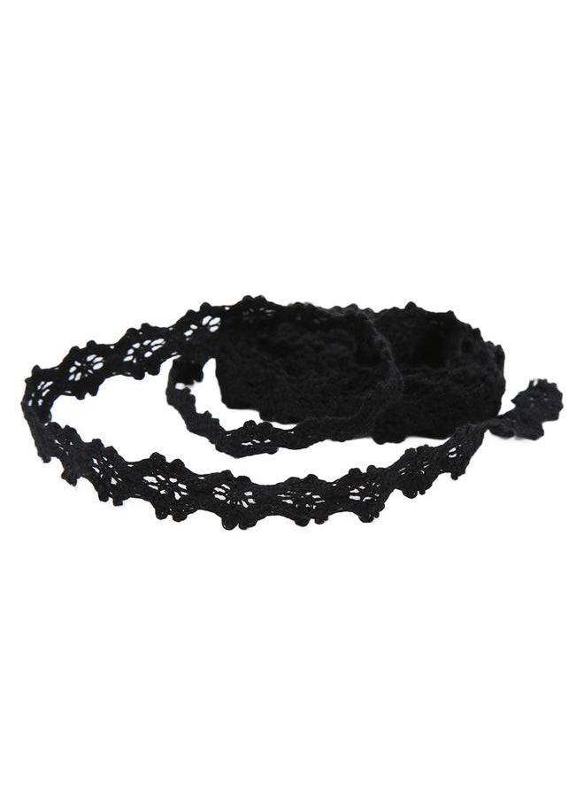 Thoraya Lace Ribbon Cotton Thread 20 Yards Black Decorative Accessories for DIY Clothing Gift Decoration  - Image 1