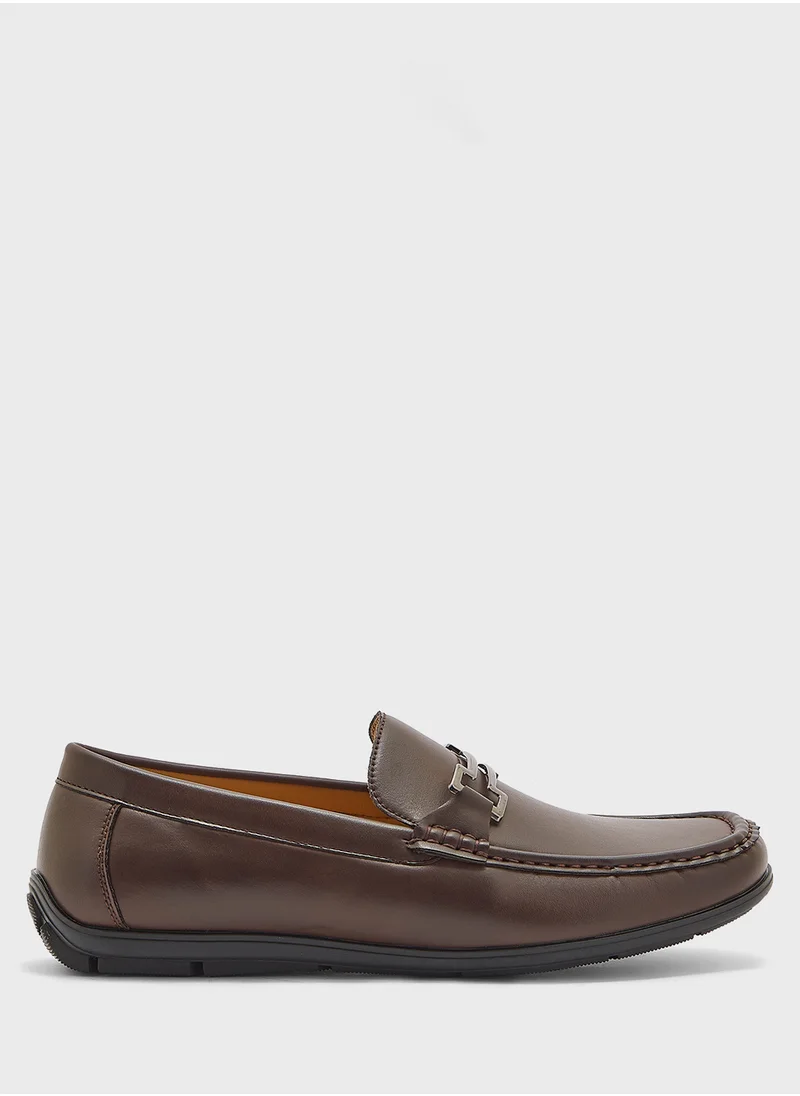 Robert Wood Trim Detail Formal Loafers