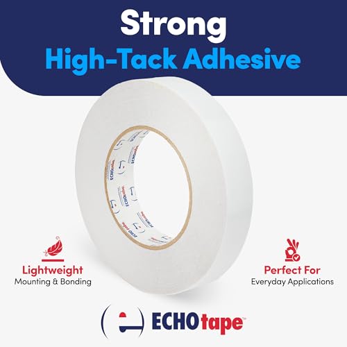 ECHOtape DC-M158A | Double-sided Tape | Double-sided Tape for Lightweight Mounting, Bonding | Thin Double-sided Tape | Clear Double-sided Tape | Indoor/Outdoor Double-sided Tape | 1.89 in x 54.6 yds - Image 3