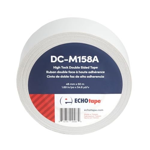 ECHOtape DC-M158A | Double-sided Tape | Double-sided Tape for Lightweight Mounting, Bonding | Thin Double-sided Tape | Clear Double-sided Tape | Indoor/Outdoor Double-sided Tape | 1.89 in x 54.6 yds - Image 1