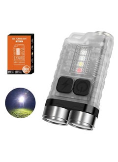 Generic V3 Small Powerful Mini Flashlight 900 High Lumen Keychain Flashlight, Super Bright Pocket USB Rechargeable Tactical LED Flash Light with Magnetic Waterproof for Camping, Hiking  - Image 1